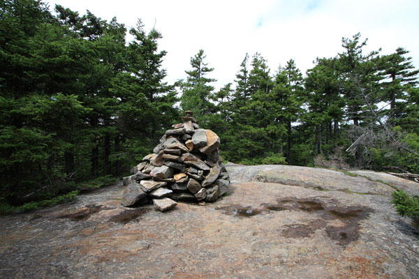 Photo of the mound of rocks at summit