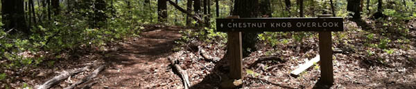 Photo of a sign on the trail