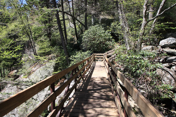 Photo of a bridge just west of the Linn Cove Viaduct