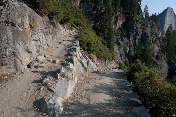 Photo of a tight switchback along the trail