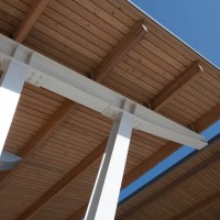 Photo of material techtonics of the pier canopies 