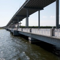 Photo of the pier as it is viewed from its end