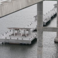 Photo of the pier from the Ravenel Bridge