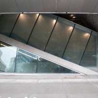 Photo of complex forms recessing at street level