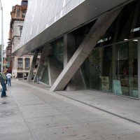 Photo of the street-level of the building