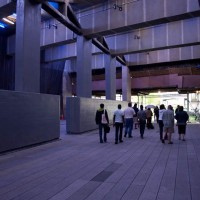 Photo of lit tunnel along High Line