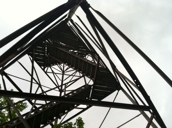 Photo looking up at the tower