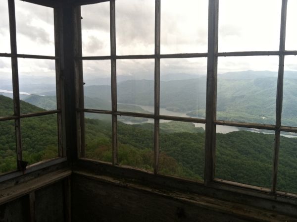 Photo out of Fontana Lake from the top of the tower
