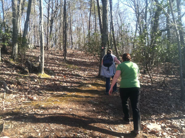 Photo of the steep section on the east side of the mountain