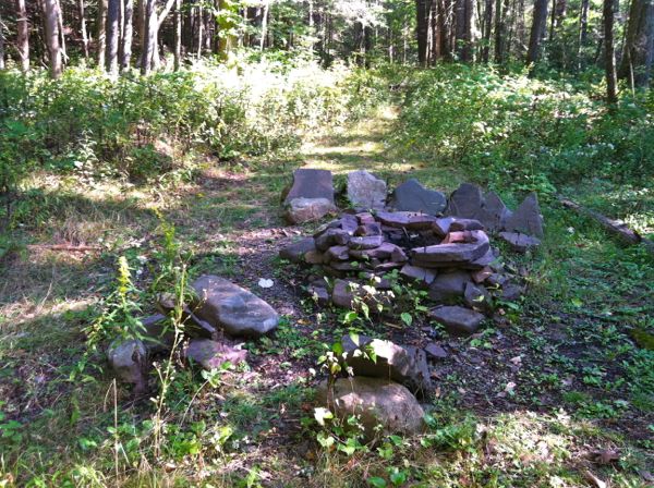 Photo of a campsite along the draft