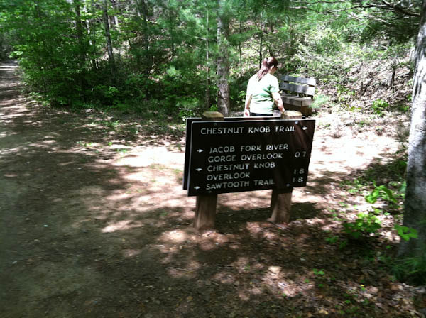 Photo of the Chestnut Knob Trailhead